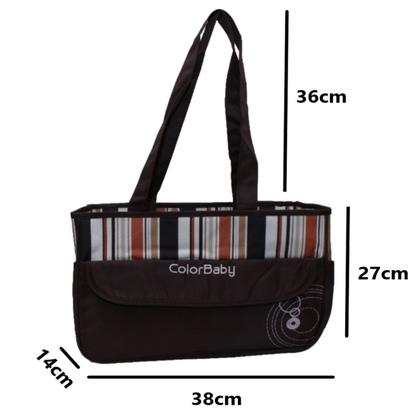 Imagem de Mochila Maternidade Bolsa Mãe Bebê Multifunção Bege Trocador