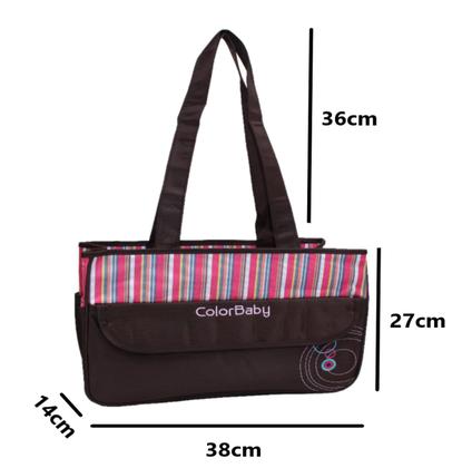 Imagem de Mochila Maternidade Bolsa Mãe Bebê Multifunção Rosa Trocador