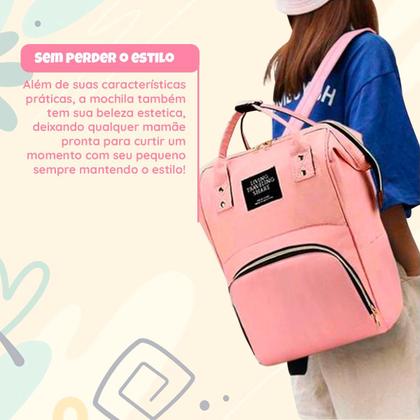 Imagem de Mochila Maternidade Bolsa Mamãe Bebê Multifunção