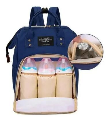 Imagem de Mochila Maternidade Bolsa Mamãe Bebê Multifunção Ótima AZUL