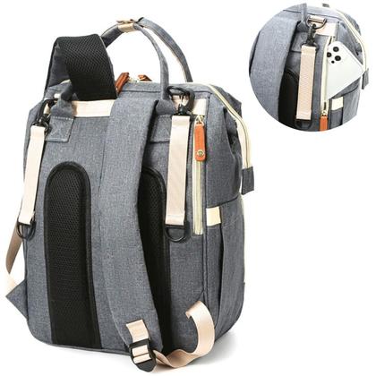 Imagem de Mochila Maternidade, Bolsa Mochila Maternidade Impermeável Bebê Menino Menina, Grande capacidade CodaTech PREMIUM Cor de Rosa com detalhe Cinza