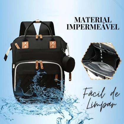 Imagem de Mochila Maternidade, Bolsa Mochila Maternidade Impermeável Bebê Menino Menina, Grande capacidade CodaTech PREMIUM Cor de Rosa com detalhe Cinza