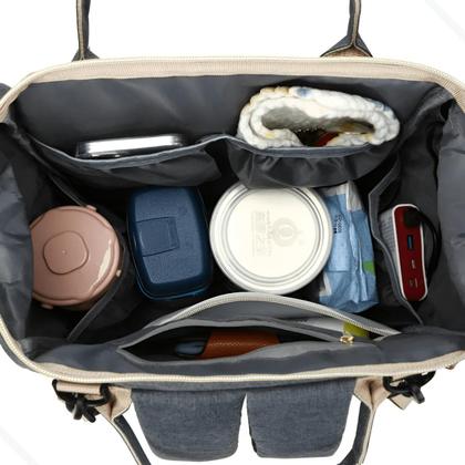 Imagem de Mochila Maternidade, Bolsa Mochila Maternidade Impermeável Bebê Menino Menina, Grande capacidade CodaTech PREMIUM Cor de Rosa com detalhe Cinza