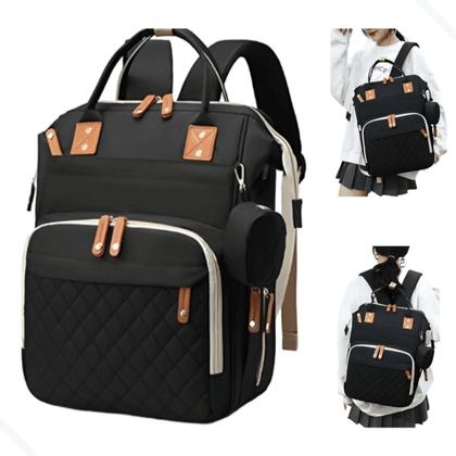 Imagem de Mochila Maternidade, Bolsa Mochila Maternidade Impermeável Bebê Menino Menina, Grande capacidade CodaTech PREMIUM Cor de Rosa com detalhe Cinza