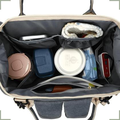 Imagem de Mochila Maternidade, Bolsa Mochila Maternidade Impermeável Bebê Menino Menina, Grande capacidade CodaTech PREMIUM Cor de Rosa com detalhe Cinza