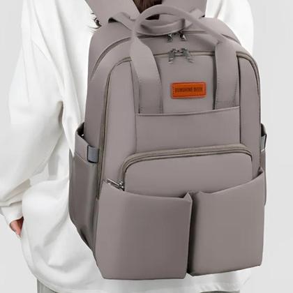 Imagem de Mochila Maternidade Ergonômica Multifuncional P/ Gestantes Mamãe e Bebê Menino Menina Cor. Cinza