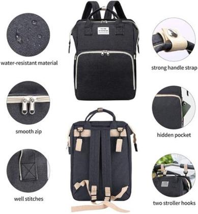 Imagem de Mochila maternidade que vira Berço Original Moda Grande Reforçada