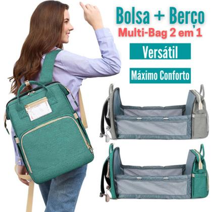 Imagem de Mochila Maternidade Vira Cama Dobrável E Trocador 
