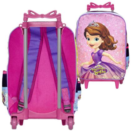 Imagem de Mochila Menina Infantil Rodinha com Lancheira Estojo Sofia