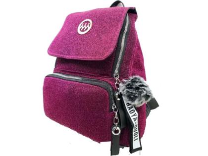 Imagem de Mochila Moda Com Glitter Fashion + Pompom Xfp2064
