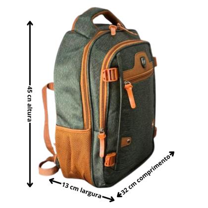 Imagem de Mochila Notebook Executiva Escola faculdade trabalho Costura Reforçada Unissex Impermeável Cod03