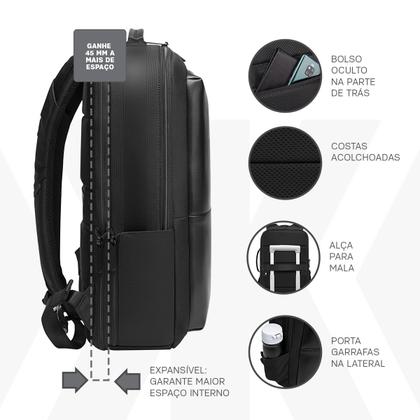 Imagem de Mochila Notebook Executiva Impermeável Nordk Summit Reforçada Anti Furto Premium