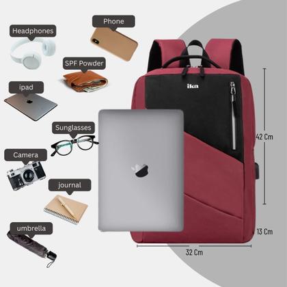 Imagem de Mochila Notebook Executiva Usb Leve Resistente IKA Elegance
