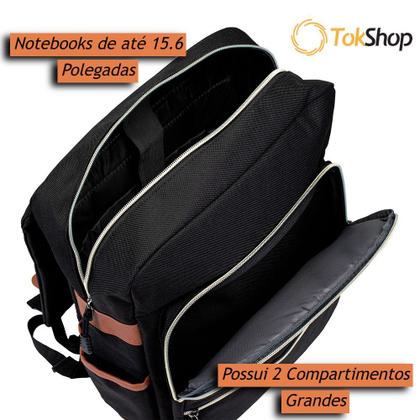 Imagem de Mochila Notebook Feminina impermeável de 15.6 Polegadas Executiva Resistente com Costado Ergonômico