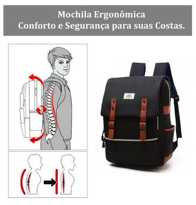 Imagem de Mochila Notebook Feminina impermeável de 15.6 Polegadas Executiva Resistente com Costado Ergonômico