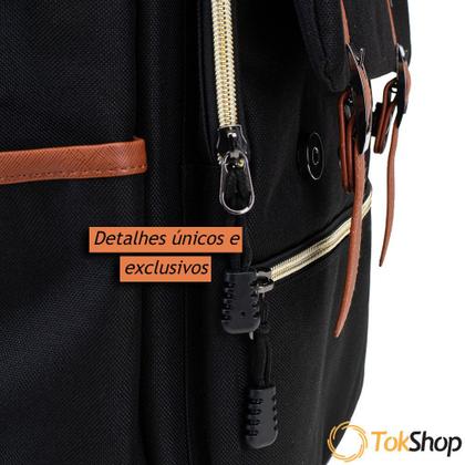 Imagem de Mochila Notebook Feminina impermeável de 15.6 Polegadas Executiva Resistente com Costado Ergonômico