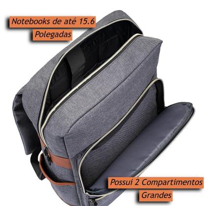 Imagem de Mochila Notebook Feminina impermeável de 15.6 Polegadas Executiva Resistente com Costado Ergonômico