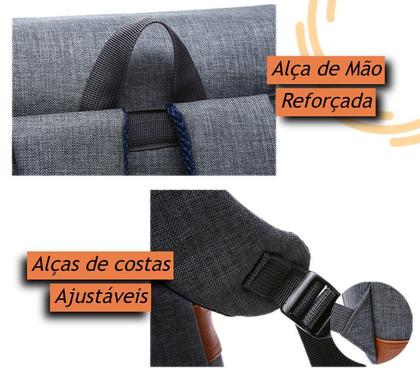 Imagem de Mochila Notebook Feminina impermeável de 15.6 Polegadas Executiva Resistente com Costado Ergonômico