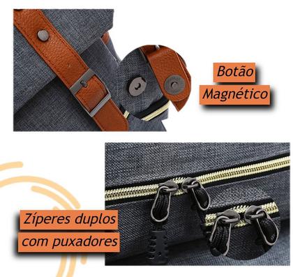 Imagem de Mochila Notebook Feminina impermeável de 15.6 Polegadas Executiva Resistente com Costado Ergonômico