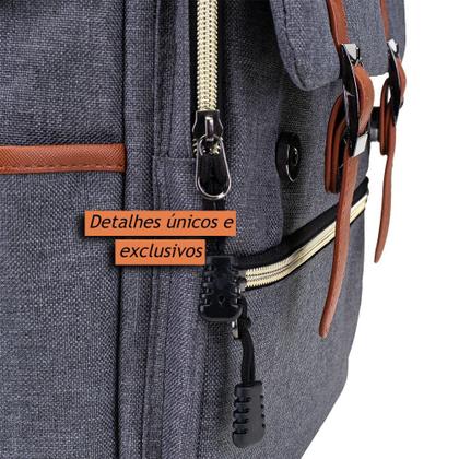 Imagem de Mochila Notebook Feminina impermeável de 15.6 Polegadas Executiva Resistente com Costado Ergonômico