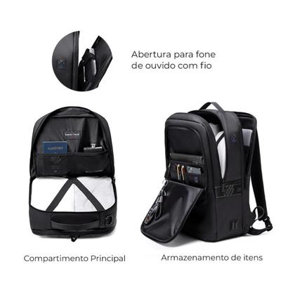 Imagem de Mochila Notebook Impermeável Executiva Arctic Hunter Preta