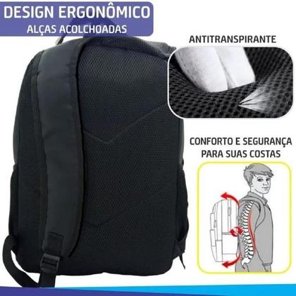 Imagem de Mochila Notebook Masculina Alça Reforçada Faculdade Trabalho