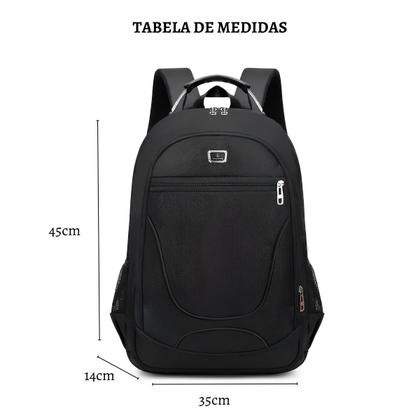 Imagem de Mochila Notebook Masculina Reforçada Alça Costa Cabo Aço Trabalho Resistente a  Água Divisória Casual Ajustável Acolchoada
