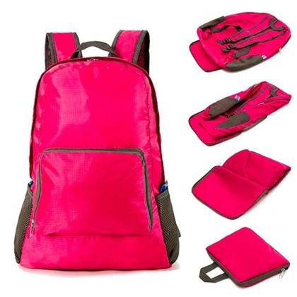 Imagem de Mochila Nylon Dobravel Impermeável 21L Rosa - QUANHE