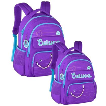 Imagem de Mochila P/ Costas Cores: Preto, Rosa Ou Roxo Lu24610 Luluca