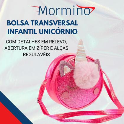 Imagem de Mochila Paetê com Bolsa Transversal Infantil Unicórnio