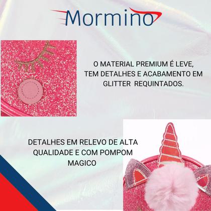 Imagem de Mochila Paetê com Bolsa Transversal Infantil Unicórnio