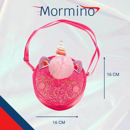 Imagem de Mochila Paetê com Bolsa Transversal Infantil Unicórnio