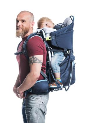 Imagem de Mochila para carregar bebê Deuter para caminhada ou travessias, mas também para o dia a dia Kid Comfort Azul