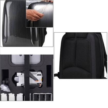 Imagem de Mochila para Drone DJI Mini 3 Pro com Estrutura Rígida - Cor Preto
