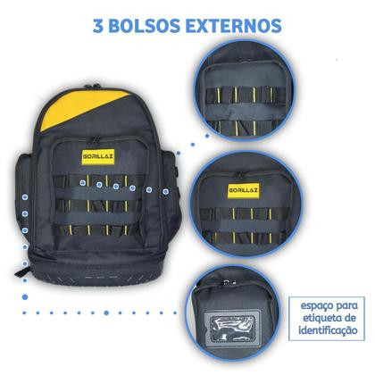 Mochila Para Ferramentas 600 D Com Fundo Rígido Reforçado