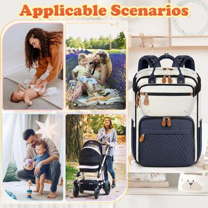 Imagem de Mochila para fraldas RAINSMORE Large à prova d'água com trocador