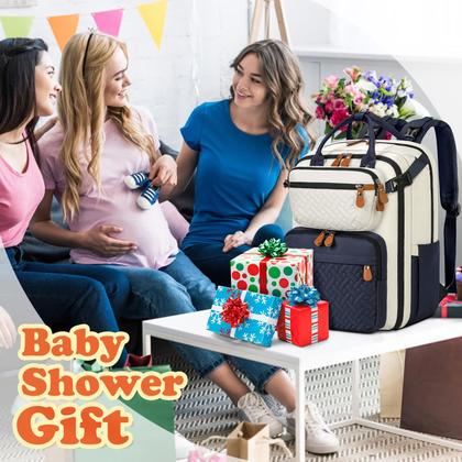 Imagem de Mochila para fraldas RAINSMORE Large à prova d'água com trocador