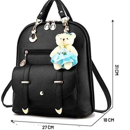 Imagem de Mochila Pequena Casual Pequena Bolsa Feminina Chaveiro Linda