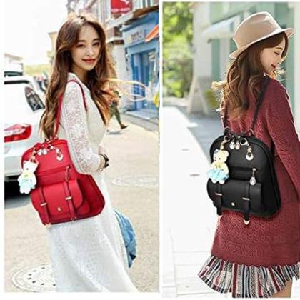 Imagem de Mochila Pequena Casual Pequena Bolsa Feminina Chaveiro Linda