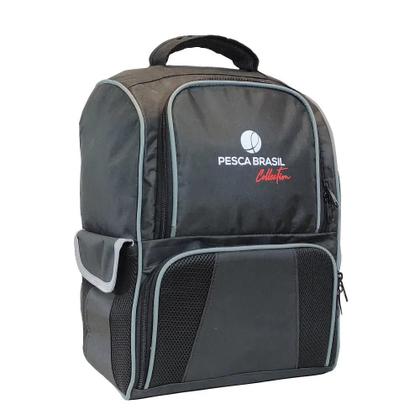 Imagem de Mochila Pesca Brasil Fishing Bag Preto e Cinza