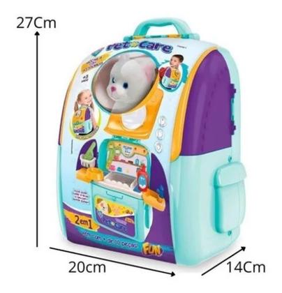 Imagem de Mochila Pet Shop Care 2 Em 1 Gato Branco - F0058-1 Fun