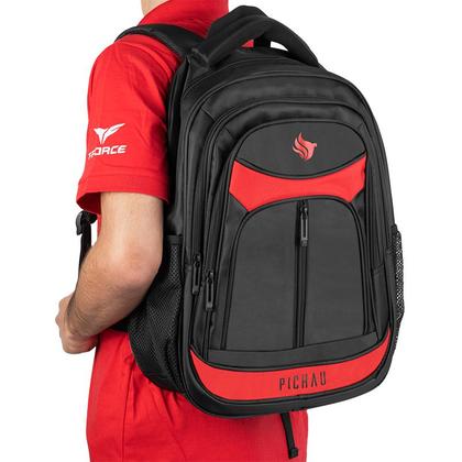 Imagem de Mochila Pichau Pollux, Preto e Vermelho, PG-POLL-BK01