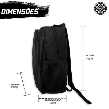 Imagem de Mochila Preta para Notebook Resistente All Black LapTop Computador portátil