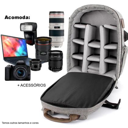 Imagem de Mochila Profissional Para Camera Lentes Notebook 13" Alhva Street Shot G Cinza