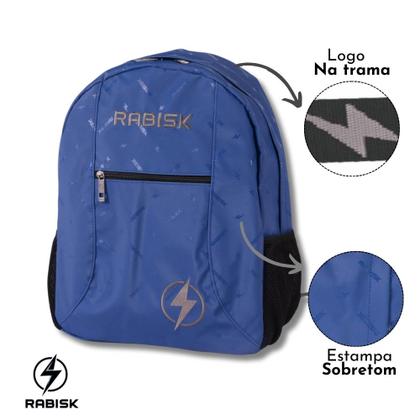 Imagem de Mochila Rabisk Basic Emborrachada Impermeável Resistente Escolar Passeio Motoqueiro RK2490