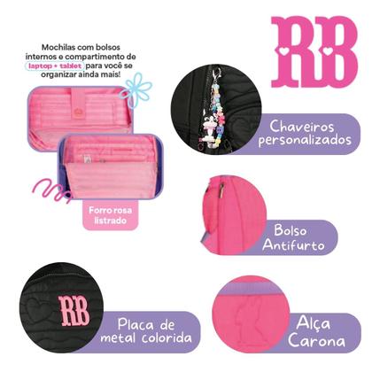 Imagem de Mochila Rebecca Bonbon Bolsa Escolar Feminina Adolescente