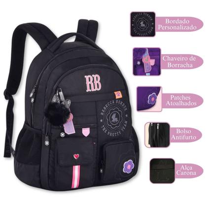 Imagem de Mochila Rebecca Bonbon Bolsa Escolar Feminina Juvenil Adoles
