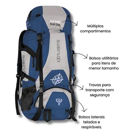 Imagem de Mochila Reforçada Camping Trilha Caminhada 70 Lts