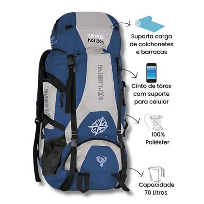 Imagem de Mochila Reforçada Camping Trilha Caminhada 70 Lts