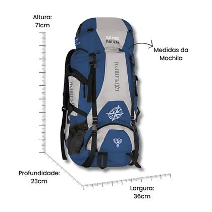 Imagem de Mochila Reforçada Camping Trilha Caminhada 70 Lts